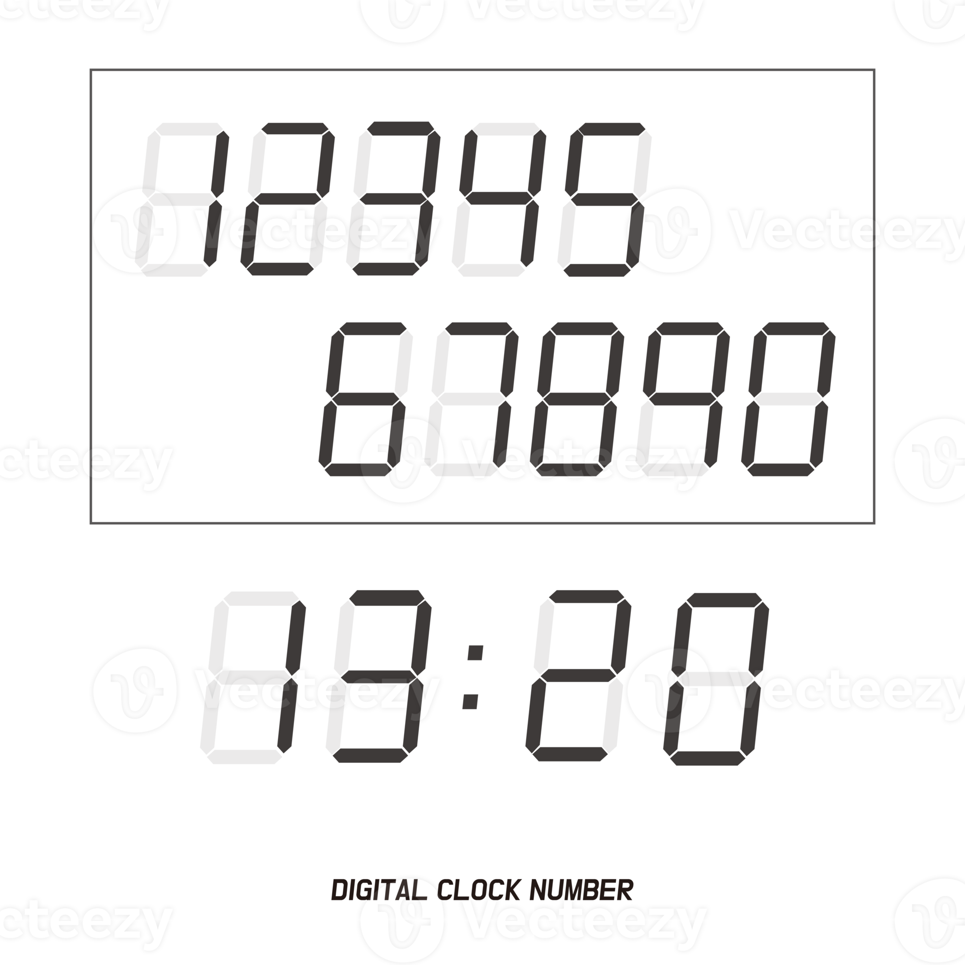 Digital Clock Number Icon Set 19025837 PNG digital-clock-number-icon-set-19025837-png