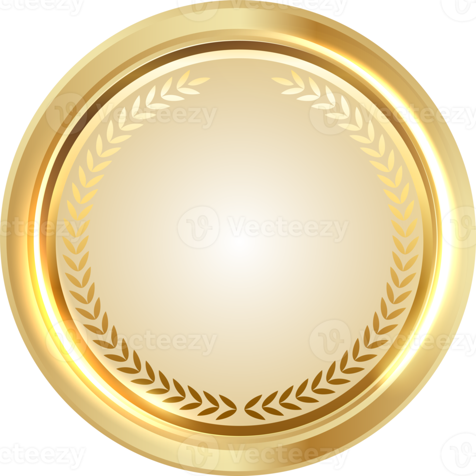 Golden medal with ribbon .Champion and winner awards medal . 19025847 PNG