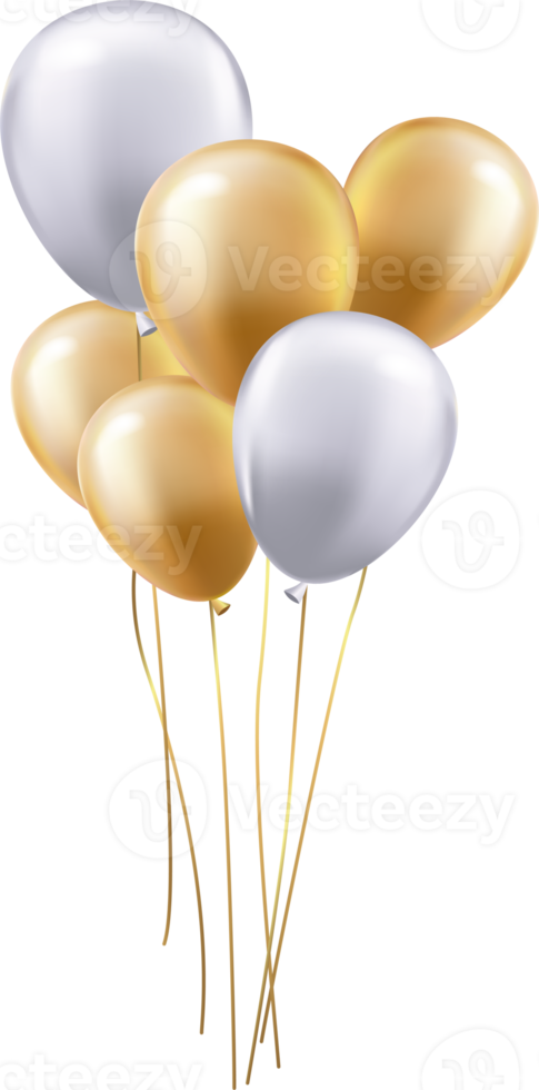 3D realistic party decoration helium balloon png