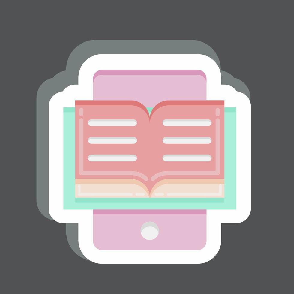 Sticker E-Reading. related to Education symbol. simple design editable. simple illustration vector