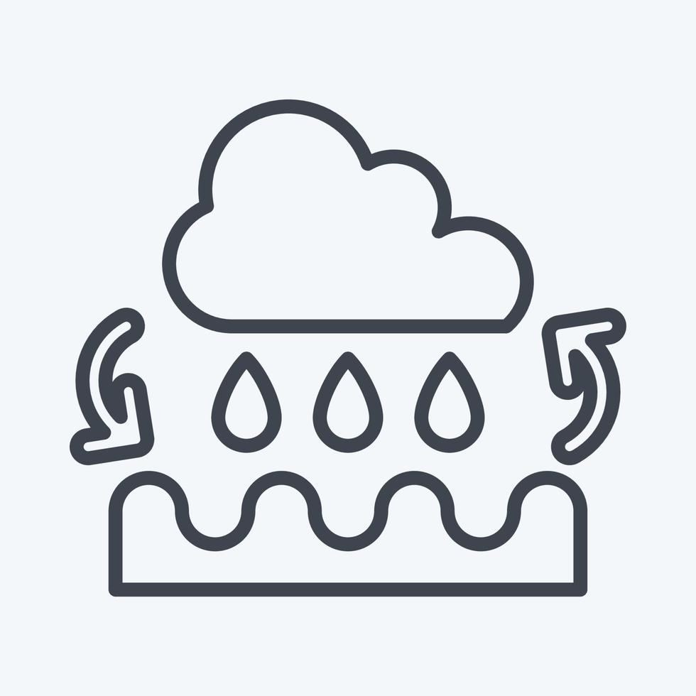 Icon Water Cycle. related to Environment symbol. line style. simple illustration. conservation. earth. clean vector
