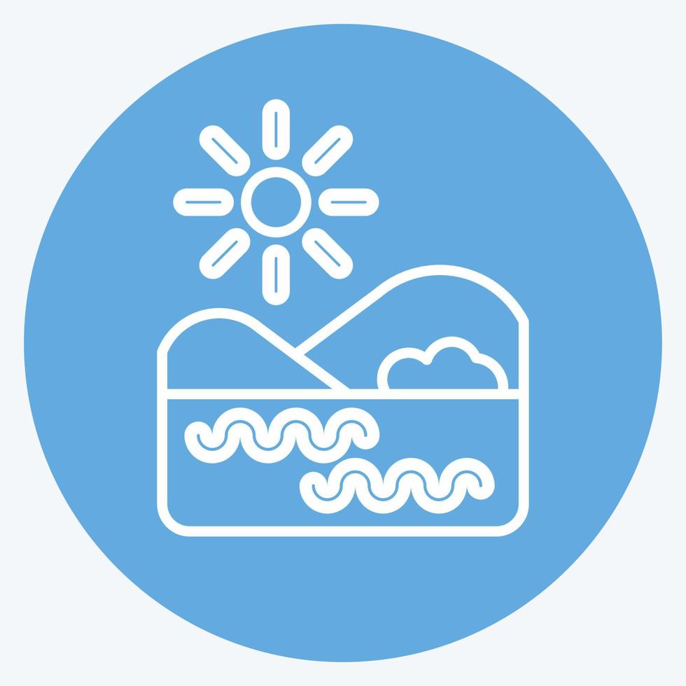 Icon Lake. related to Environment symbol. blue eyes style. simple illustration. conservation. earth. clean vector