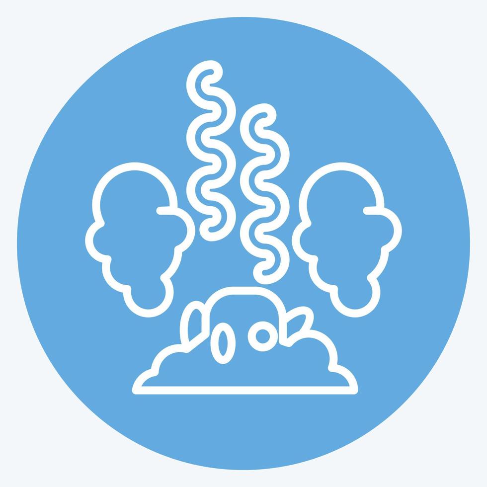 Icon Trash pollution. related to Environment symbol. blue eyes style. simple illustration. conservation. earth. clean vector