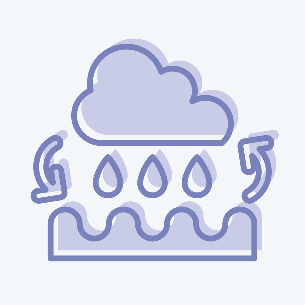 Icon Water Cycle. related to Environment symbol. two tone style. simple illustration. conservation. earth. clean vector