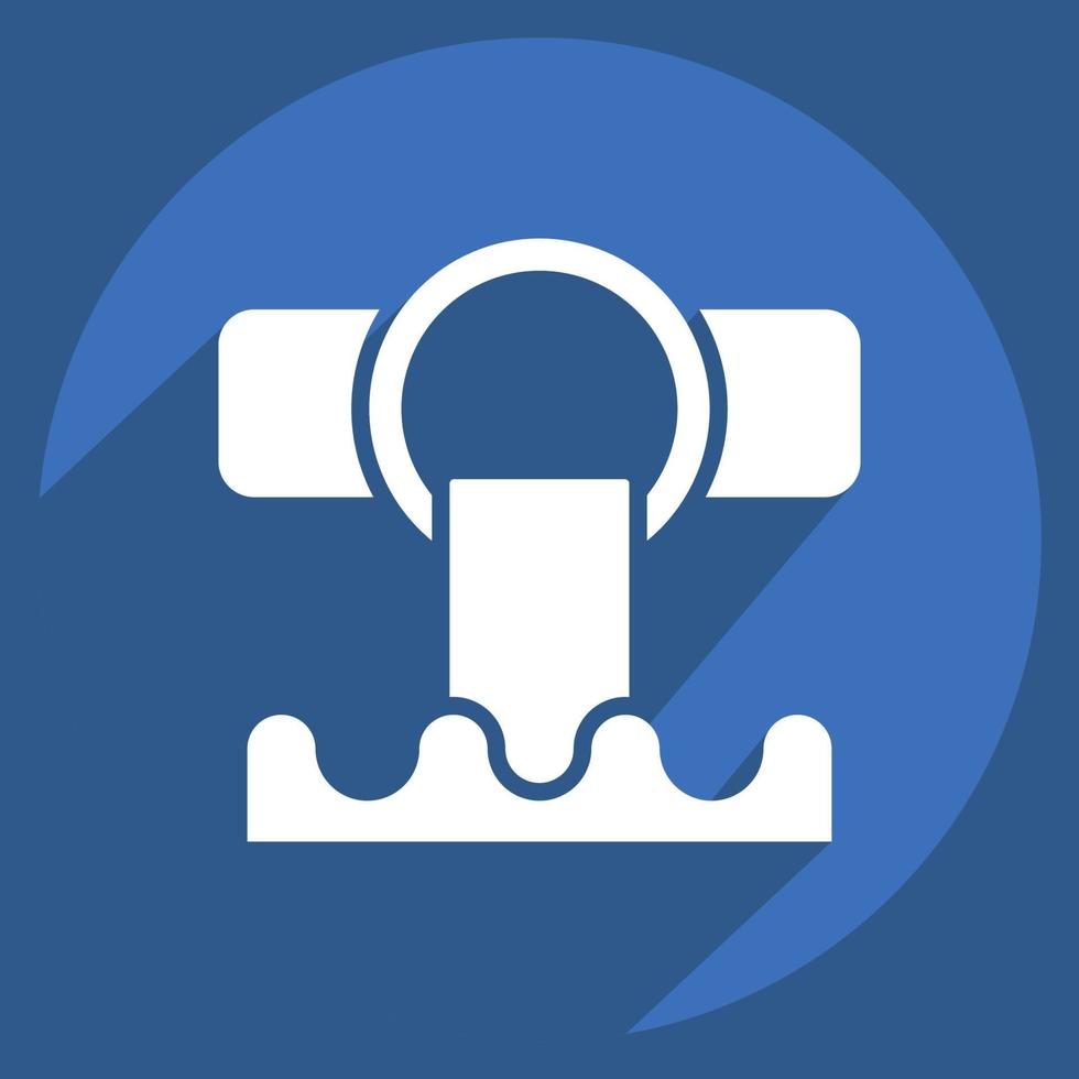 Icon Sewer. related to Environment symbol. long shadow style. simple illustration. conservation. earth. clean vector