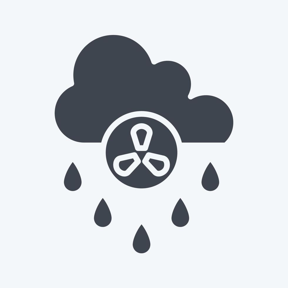 Icon Acid Rain. related to Environment symbol. glyph style. simple illustration. conservation. earth. clean vector
