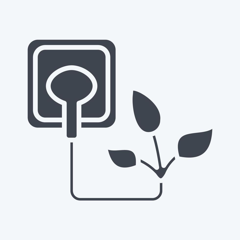 Icon Green Energy. related to Environment symbol. glyph style. simple illustration. conservation. earth. clean vector