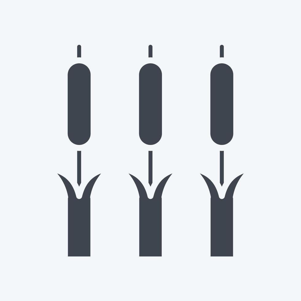 Icon Reeds. related to Environment symbol. glyph style. simple illustration. conservation. earth. clean vector