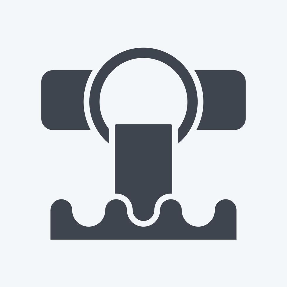 Icon Sewer. related to Environment symbol. glyph style. simple illustration. conservation. earth. clean vector