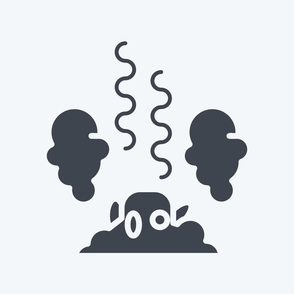Icon Trash pollution. related to Environment symbol. glyph style. simple illustration. conservation. earth. clean vector
