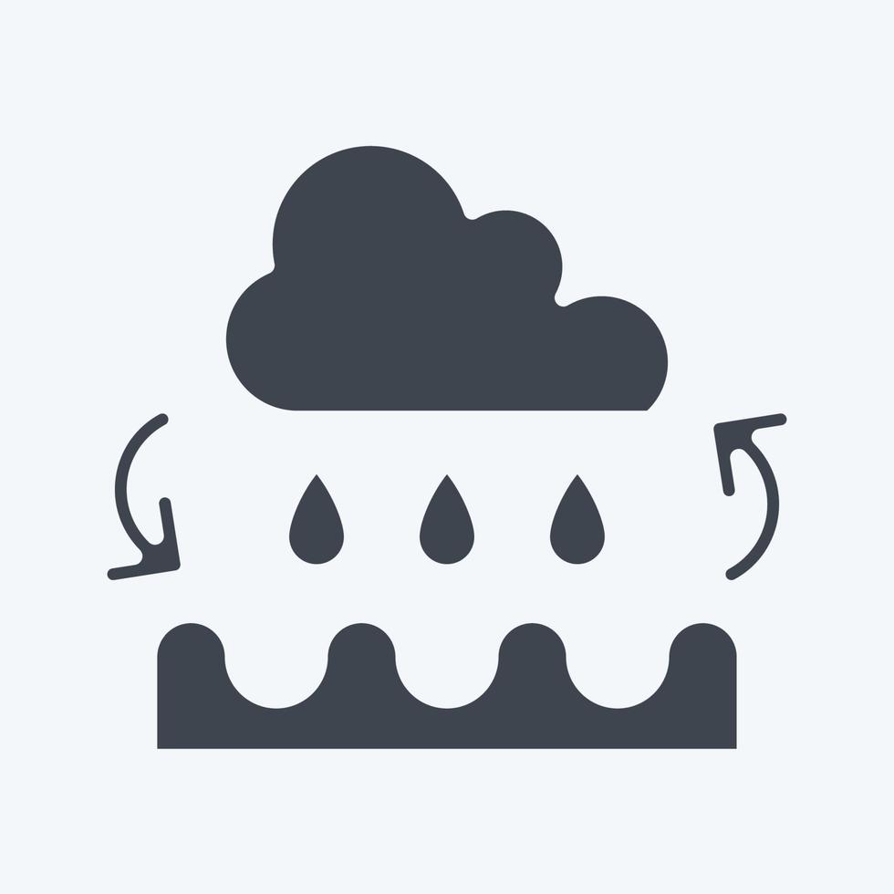 Icon Water Cycle. related to Environment symbol. glyph style. simple illustration. conservation. earth. clean vector