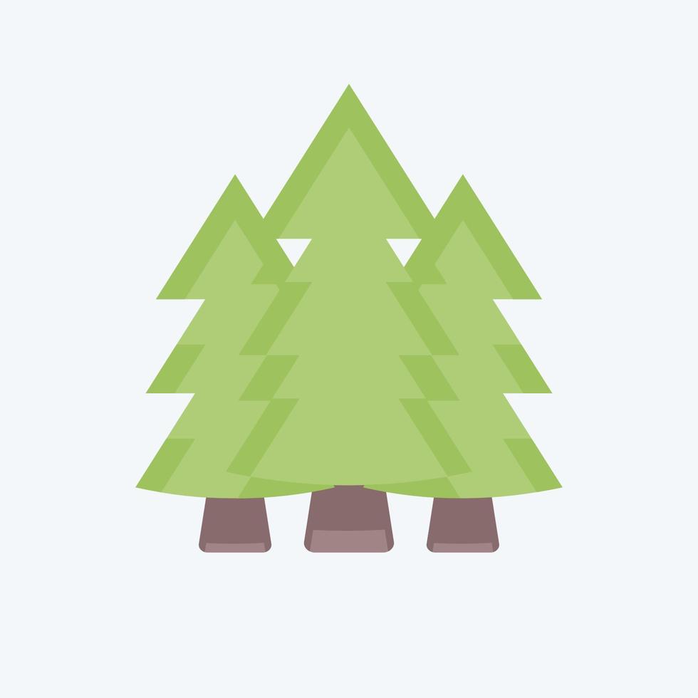 Icon Forest. related to Environment symbol. flat style. simple illustration. conservation. earth. clean vector