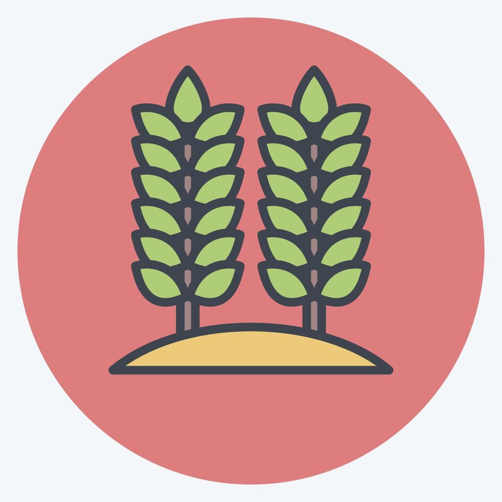 icono agricultura. relacionado con el símbolo del medio ambiente. estilo compañero de color. ilustración sencilla. conservación. tierra. limpio vector