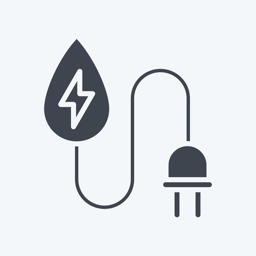 Icon Water Energy. related to Environment symbol. glyph style. simple illustration. conservation. earth. clean vector