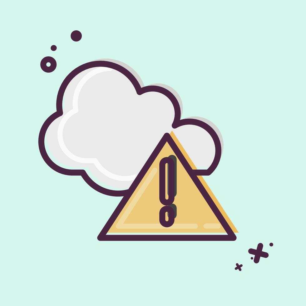 Icon Environment Alert. related to Environment symbol. MBE style. simple illustration. conservation. earth. clean vector