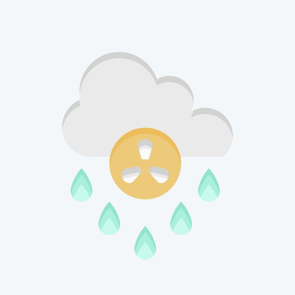 Icon Acid Rain. related to Environment symbol. flat style. simple illustration. conservation. earth. clean vector