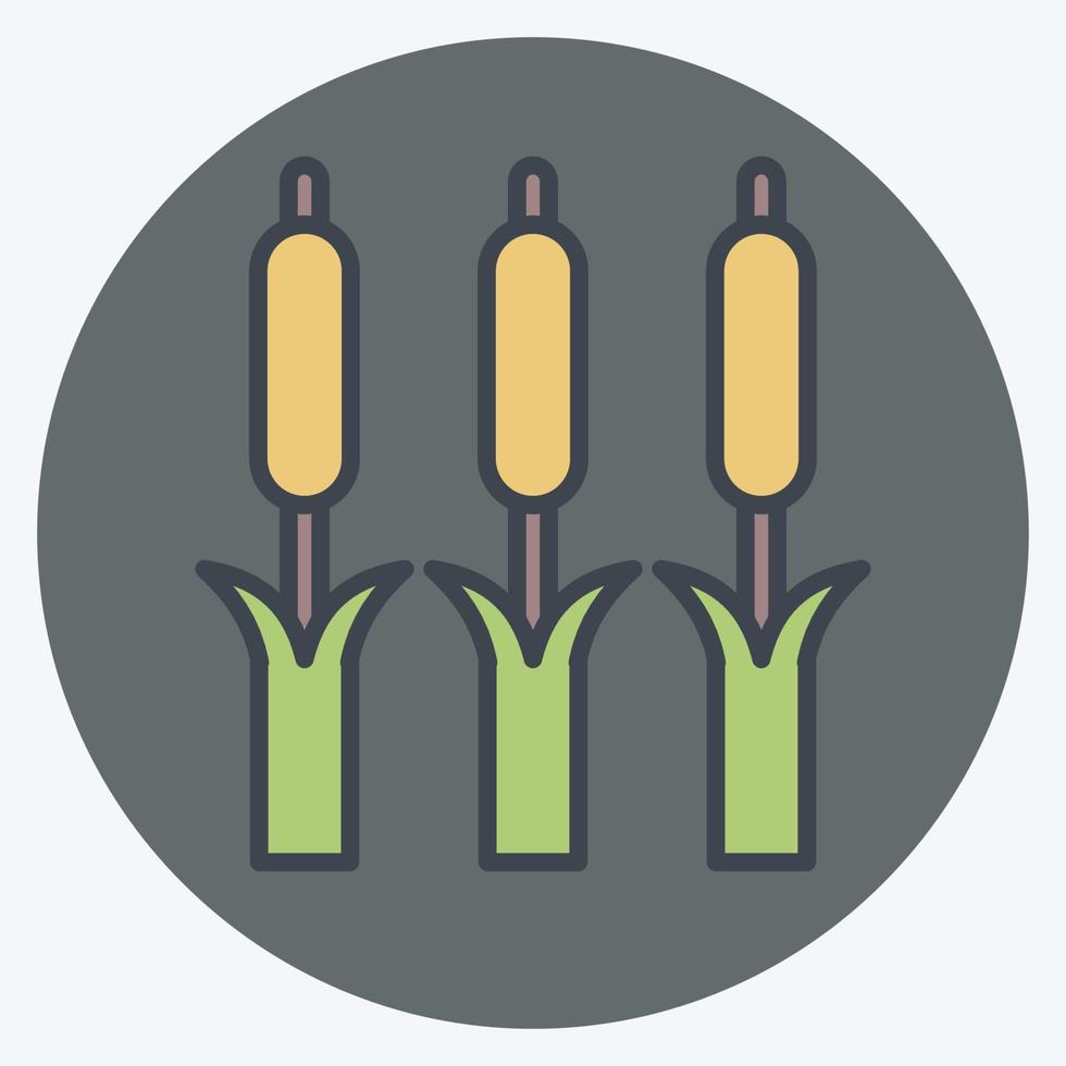 Icon Reeds. related to Environment symbol. color mate style. simple illustration. conservation. earth. clean vector