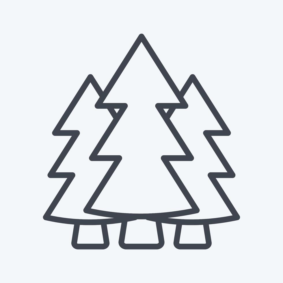 Icon Forest. related to Environment symbol. line style. simple illustration. conservation. earth. clean vector