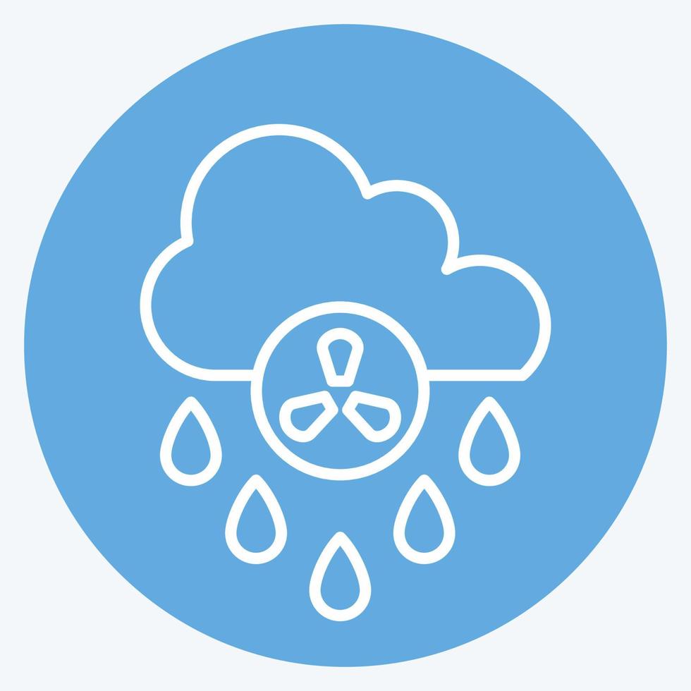 Icon Acid Rain. related to Environment symbol. blue eyes style. simple illustration. conservation. earth. clean vector