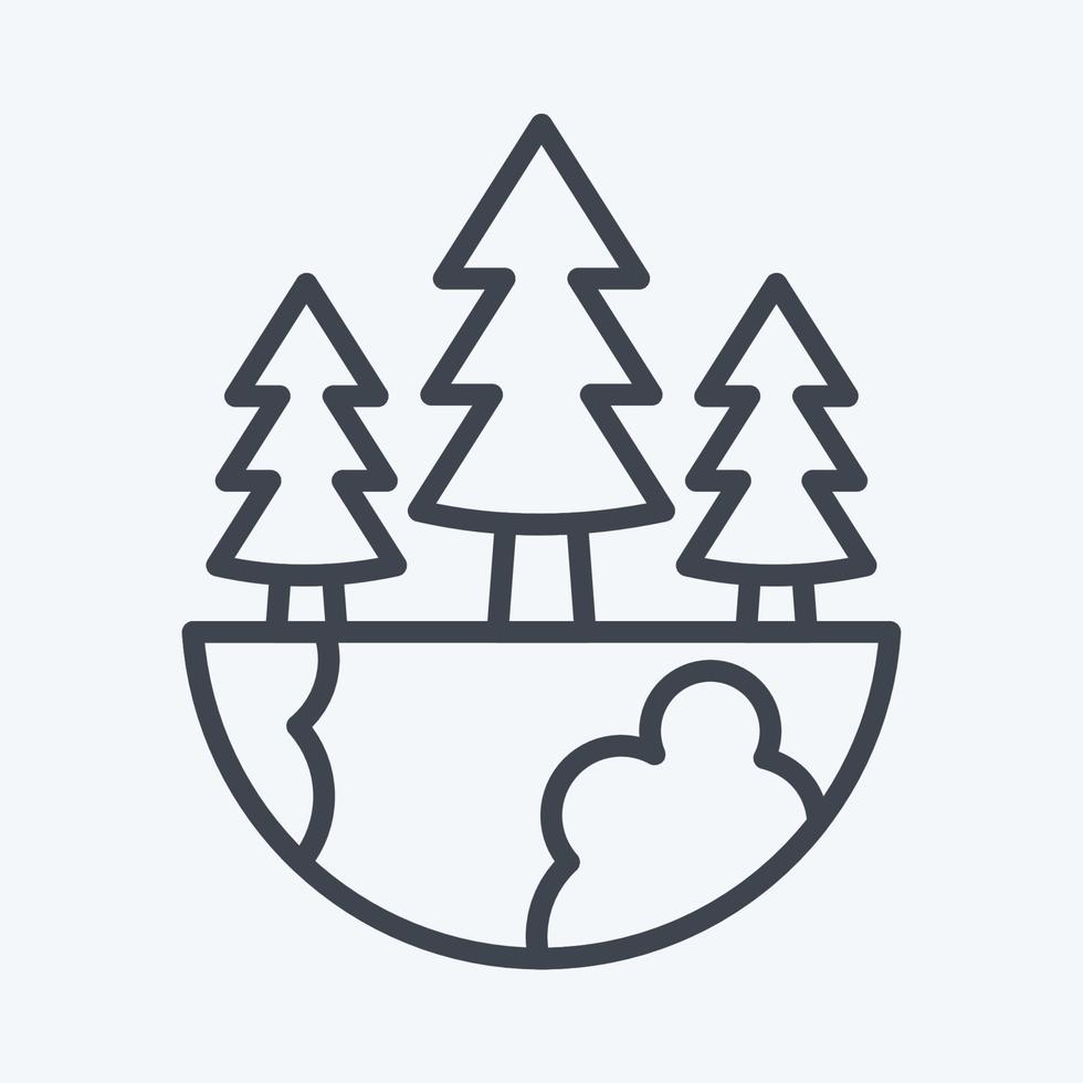 Icon Earth Environment. related to Environment symbol. line style. simple illustration. conservation. earth. clean vector