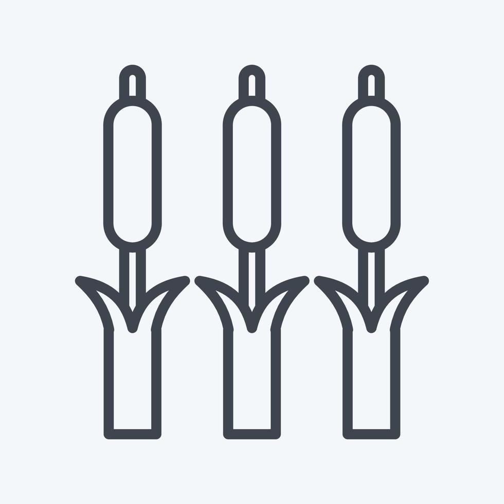 Icon Reeds. related to Environment symbol. line style. simple illustration. conservation. earth. clean vector