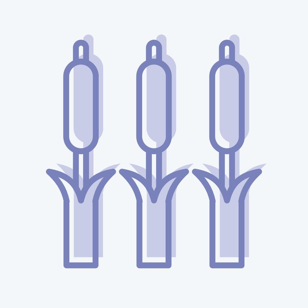 Icon Reeds. related to Environment symbol. two tone style. simple illustration. conservation. earth. clean vector