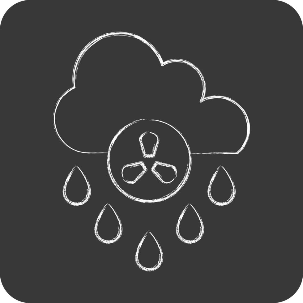 Icon Acid Rain. related to Environment symbol. chalk style. simple illustration. conservation. earth. clean vector
