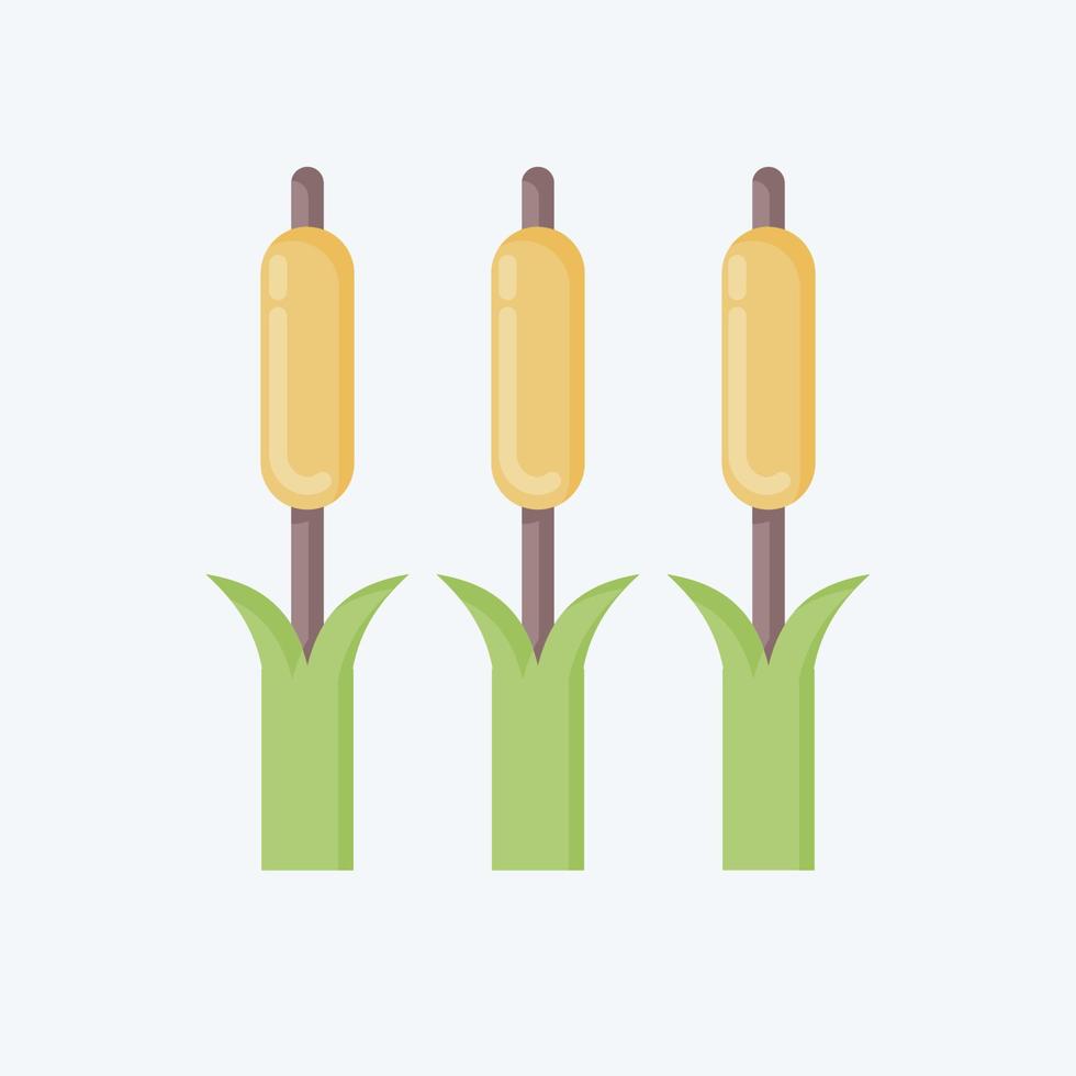 Icon Reeds. related to Environment symbol. flat style. simple illustration. conservation. earth. clean vector