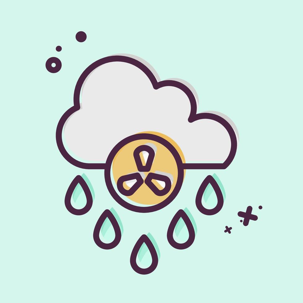 Icon Acid Rain. related to Environment symbol. MBE style. simple illustration. conservation. earth. clean vector