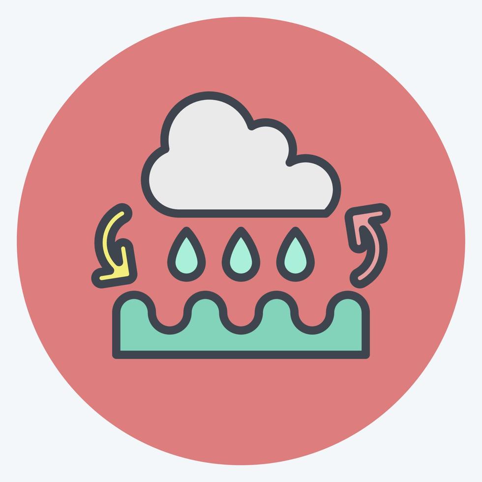 Icon Water Cycle. related to Environment symbol. color mate style. simple illustration. conservation. earth. clean vector