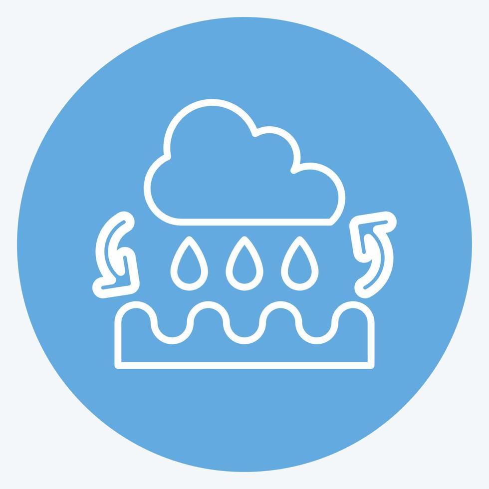 Icon Water Cycle. related to Environment symbol. blue eyes style. simple illustration. conservation. earth. clean vector