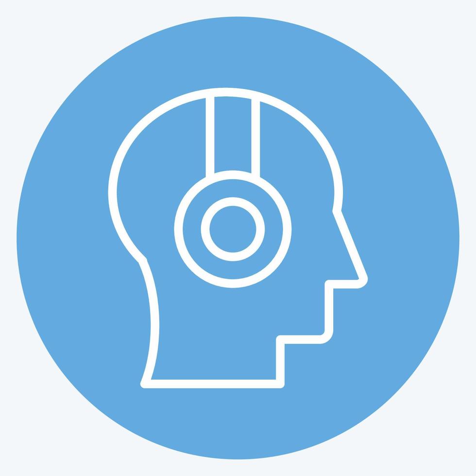 Icon Audio Course. related to Education symbol. blue eyes style. simple design editable. simple illustration vector
