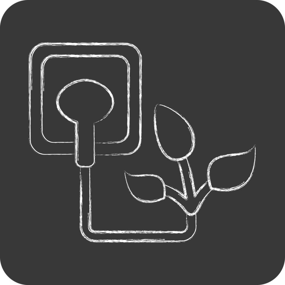 Icon Green Energy. related to Environment symbol. chalk style. simple illustration. conservation. earth. clean vector