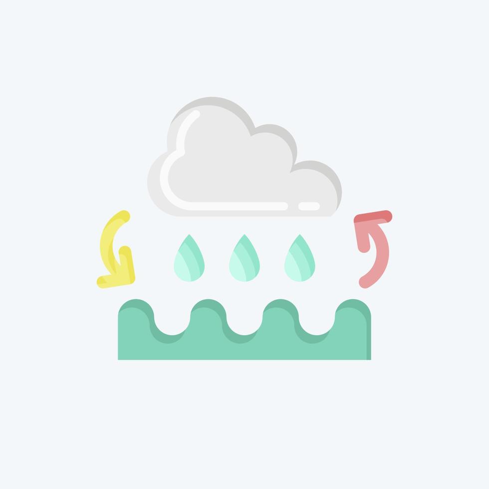 Icon Water Cycle. related to Environment symbol. flat style. simple illustration. conservation. earth. clean vector