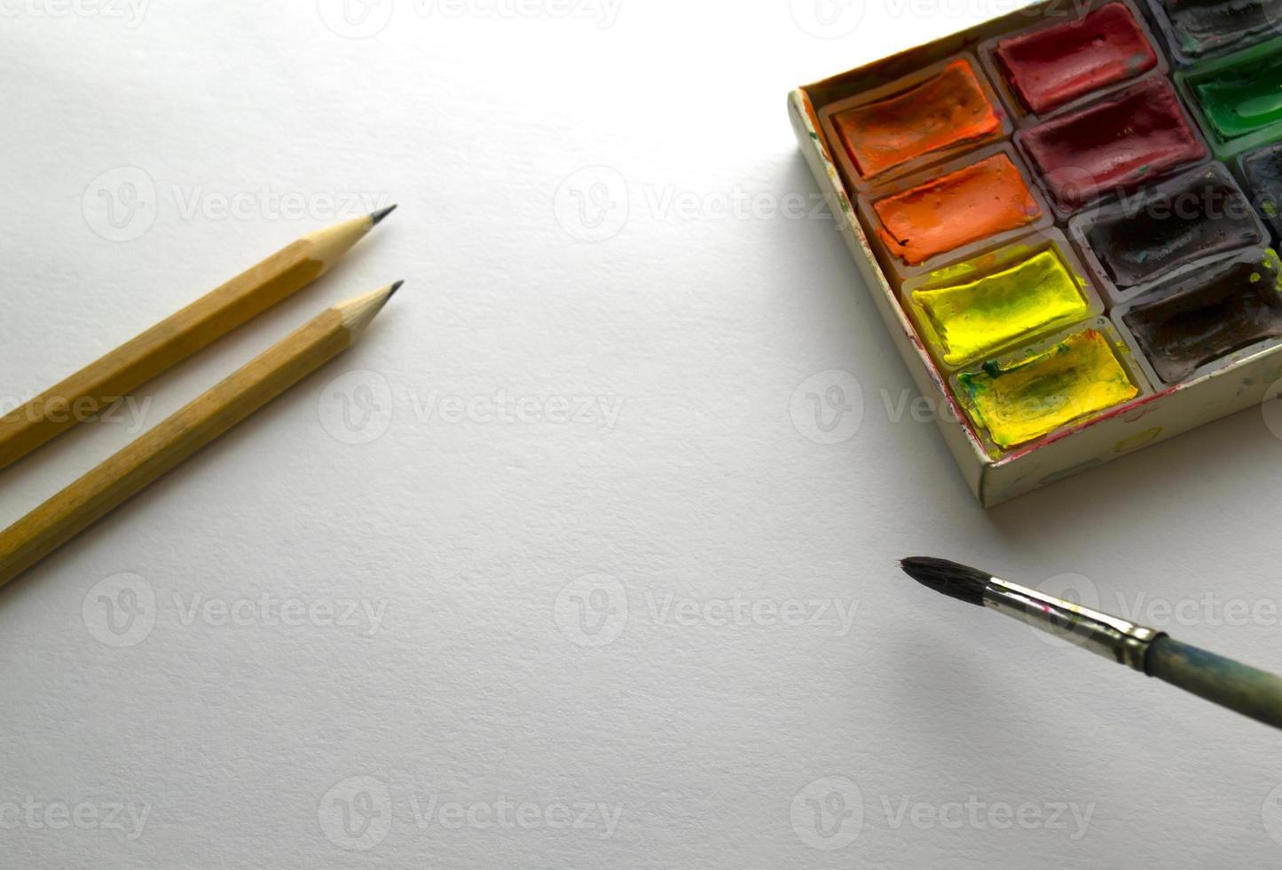 Close Up Pencils Art Supplies Paints for Painting and Drawing Stock Image -  Image of paper, brush: 130148121