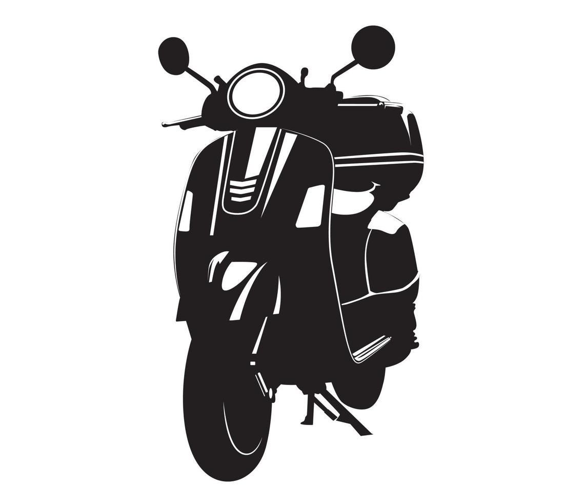 Vector silhouette of Scooter