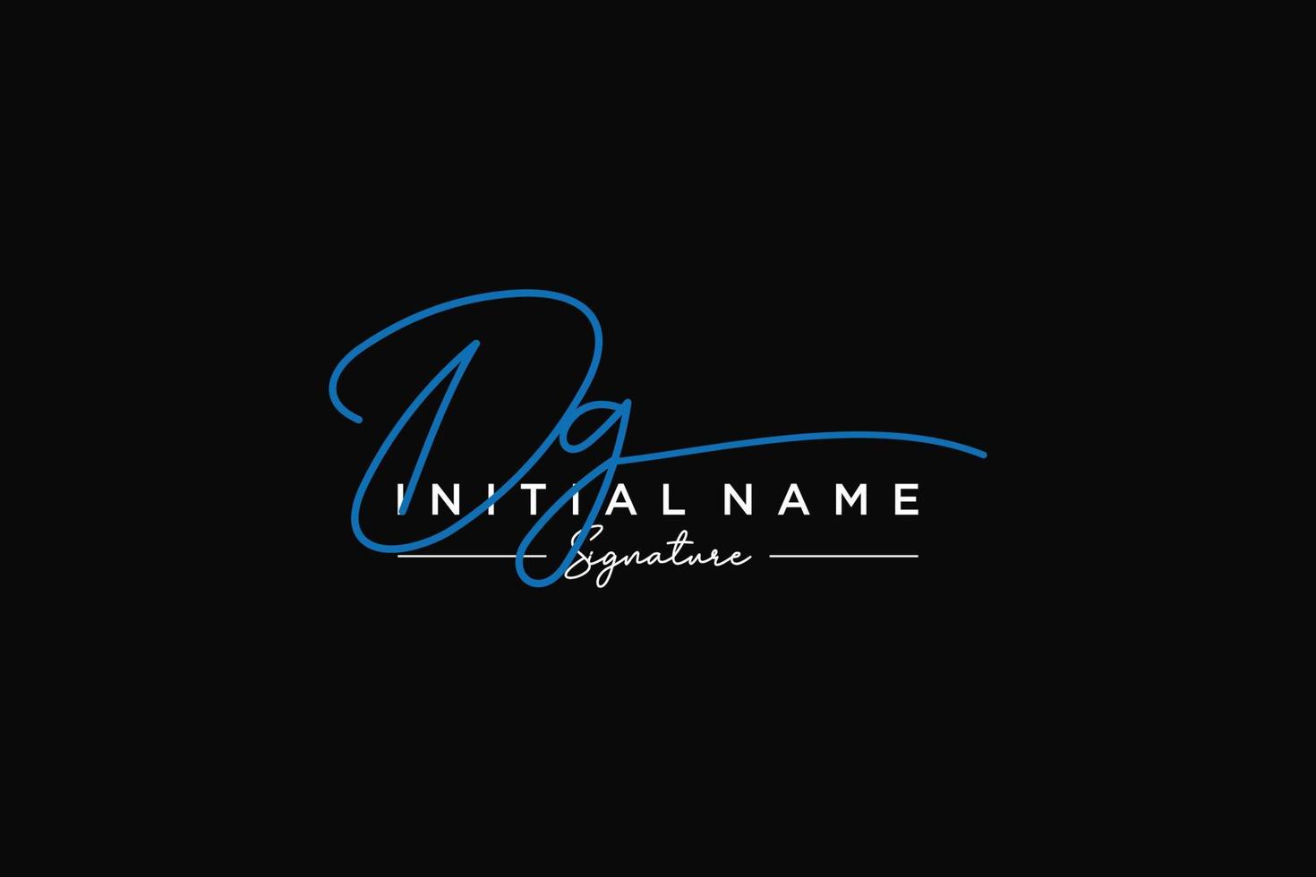 Initial DG signature logo template vector. Hand drawn Calligraphy lettering Vector illustration.