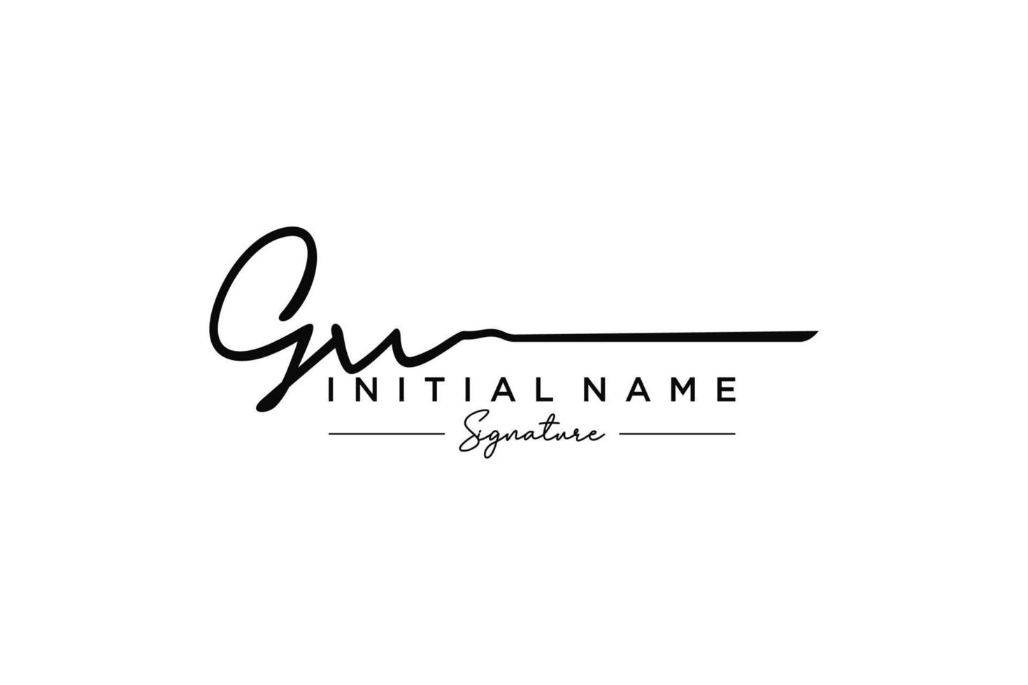 Initial GW signature logo template vector. Hand drawn Calligraphy lettering Vector illustration.