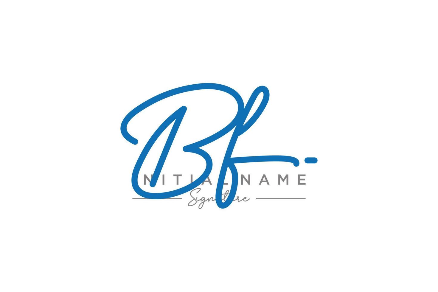 Initial BF signature logo template vector. Hand drawn Calligraphy lettering Vector illustration.