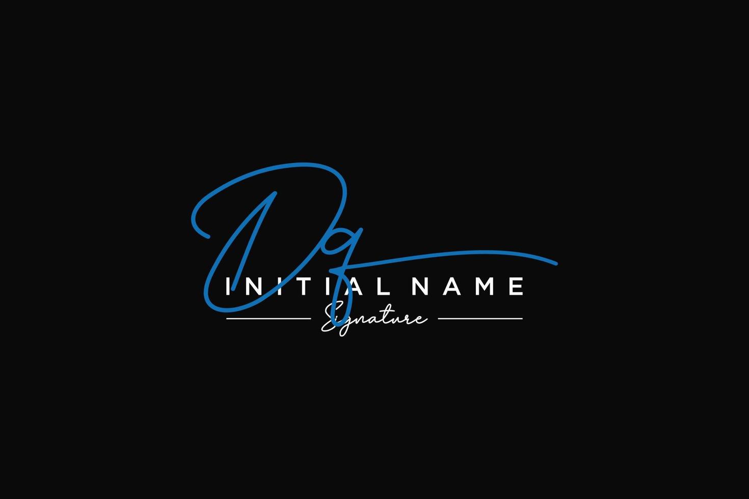 Initial DQ signature logo template vector. Hand drawn Calligraphy lettering Vector illustration.