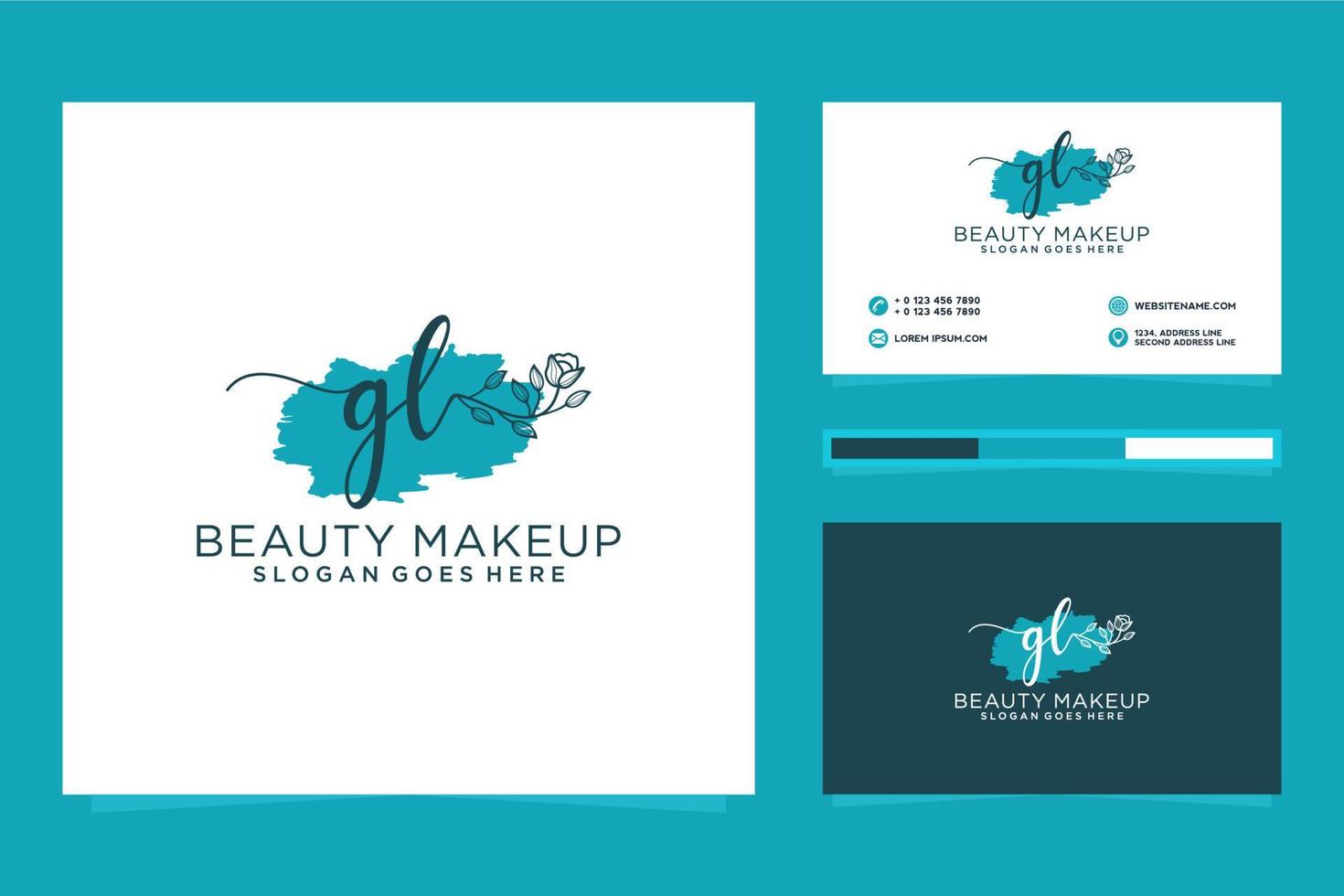 Initial GL Feminine logo collections and business card templat Premium Vector