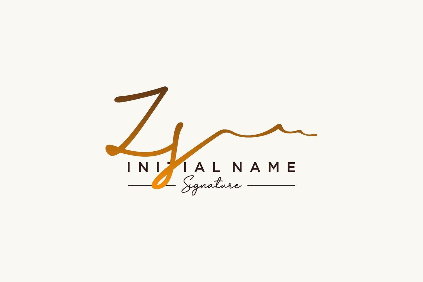Initial ZS signature logo template vector. Hand drawn Calligraphy lettering Vector illustration.