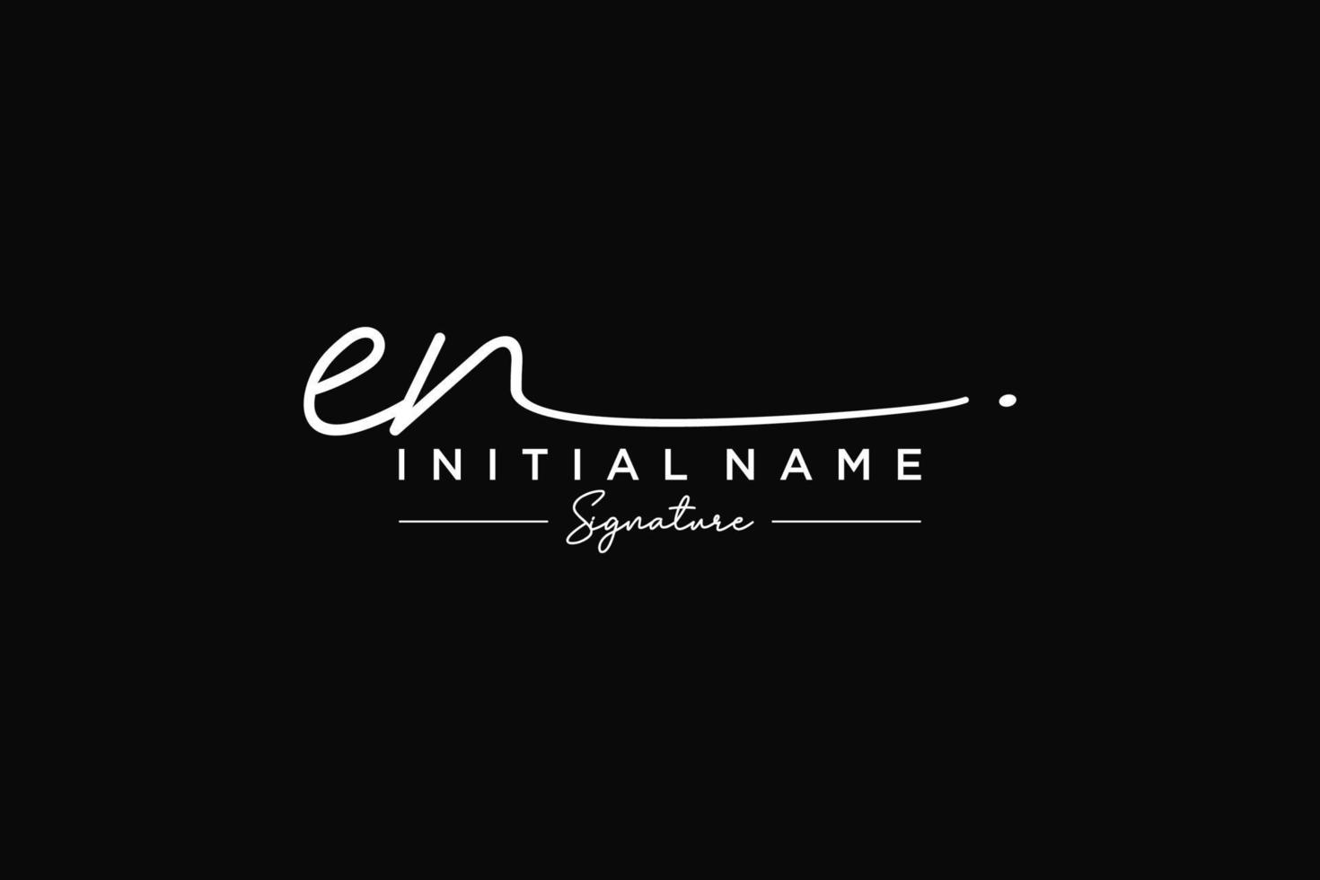 Initial EN signature logo template vector. Hand drawn Calligraphy lettering Vector illustration.