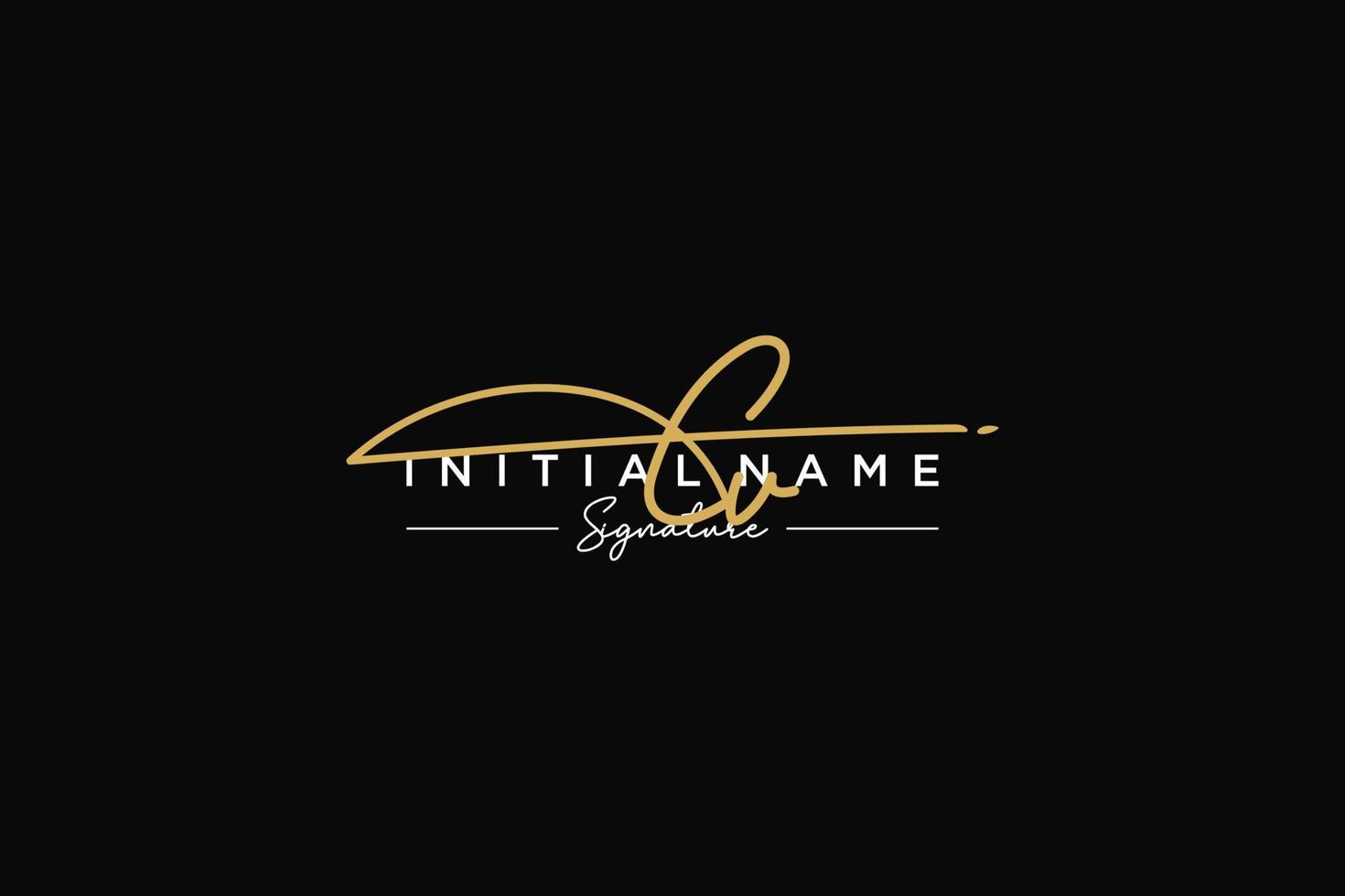 Initial CV signature logo template vector. Hand drawn Calligraphy lettering Vector illustration.