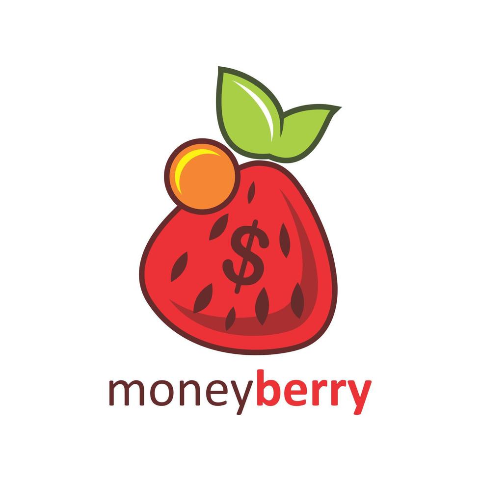 vector de logotipo de diseño de bayas de dinero