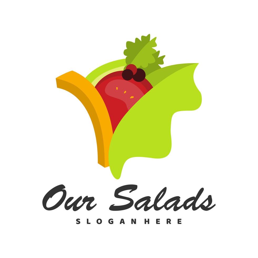 our salads logo design vector