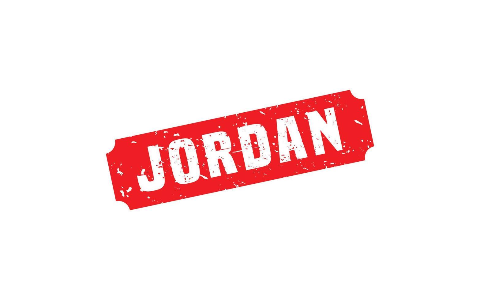 JORDAN stamp rubber with grunge style on white background vector