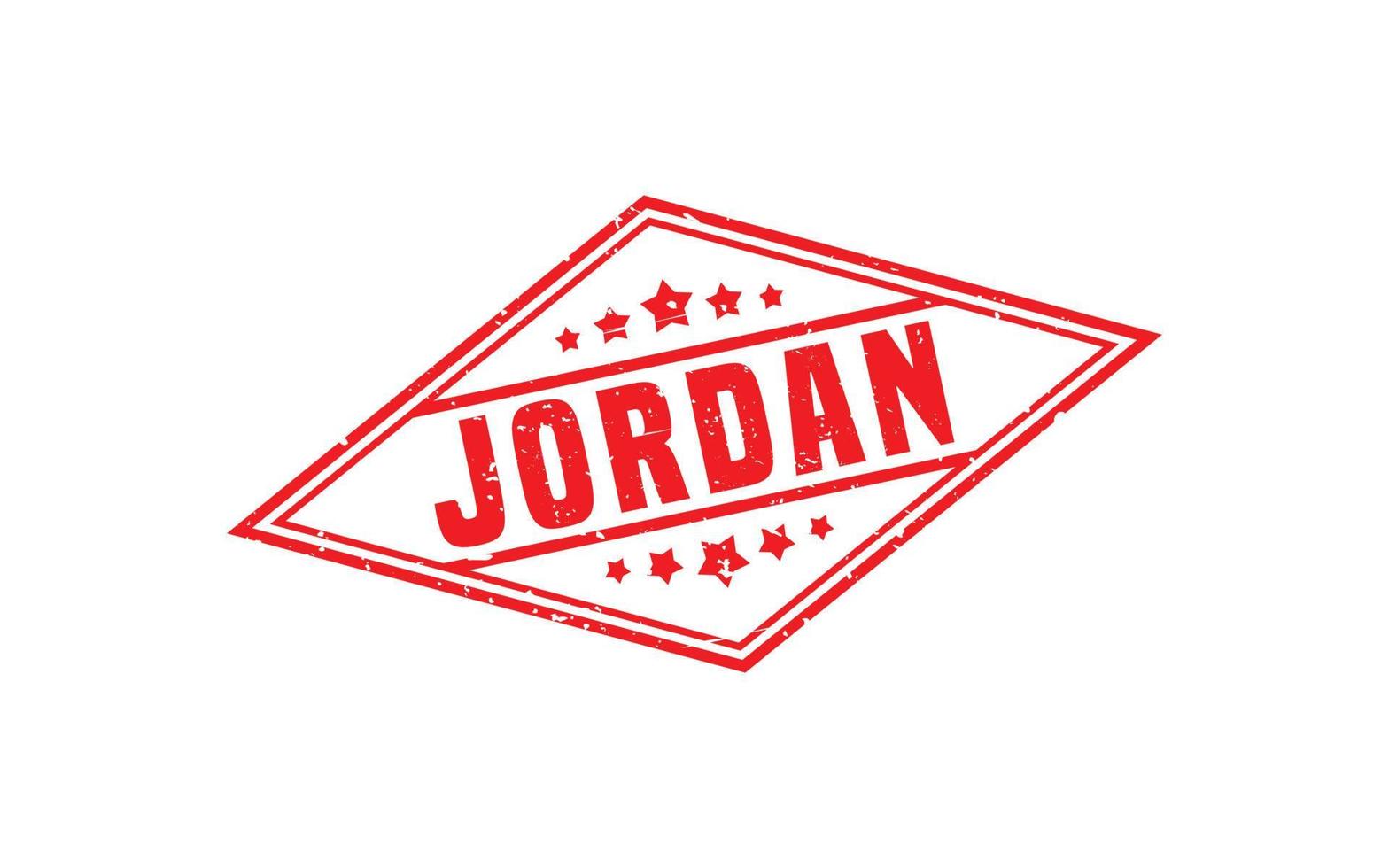 JORDAN stamp rubber with grunge style on white background vector