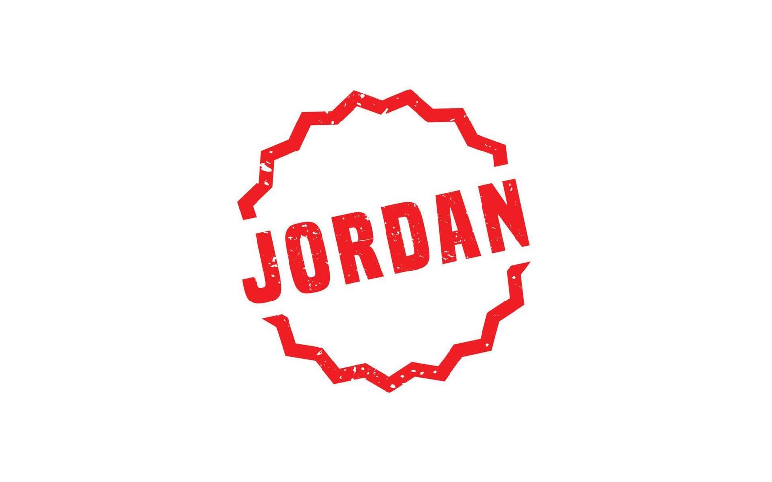 JORDAN stamp rubber with grunge style on white background vector