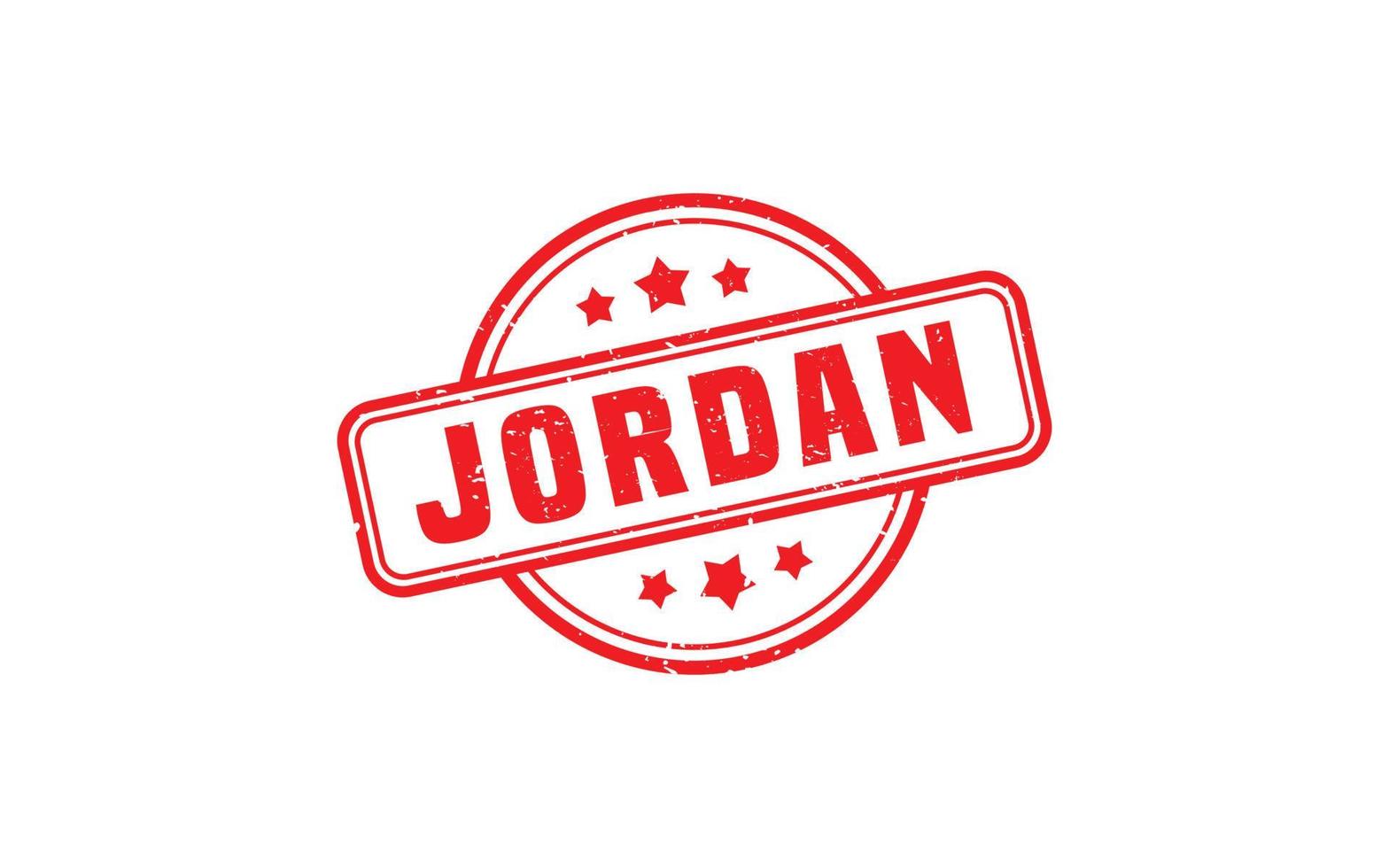 JORDAN stamp rubber with grunge style on white background vector